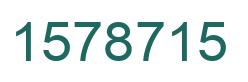 Number 1578715 green image