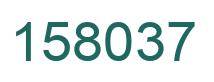 Number 158037 green image