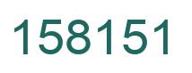 Number 158151 green image