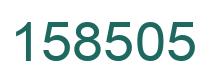 Number 158505 green image