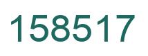 Number 158517 green image