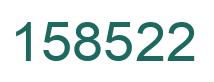 Number 158522 green image
