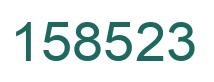 Number 158523 green image