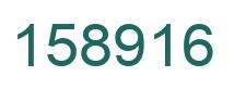 Number 158916 green image