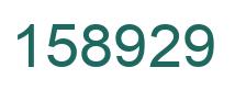 Number 158929 green image