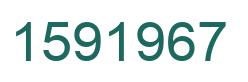 Number 1591967 green image