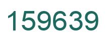Number 159639 green image