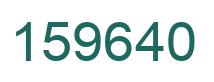 Number 159640 green image