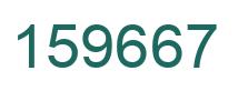Number 159667 green image