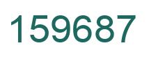 Number 159687 green image