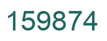 Number 159874 green image