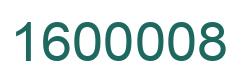 Number 1600008 green image