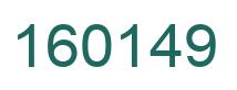 Number 160149 green image