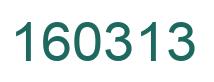 Number 160313 green image