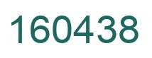Number 160438 green image