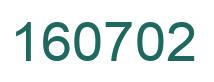 Number 160702 green image