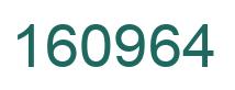 Number 160964 green image