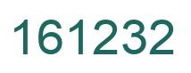 Number 161232 green image