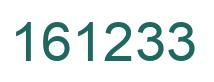 Number 161233 green image