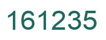 Number 161235 green image