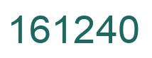 Number 161240 green image