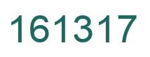Number 161317 green image