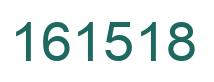 Number 161518 green image