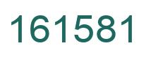 Number 161581 green image