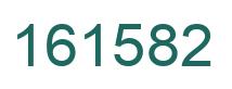 Number 161582 green image
