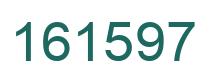 Number 161597 green image