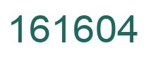 Number 161604 green image