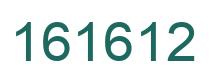 Number 161612 green image