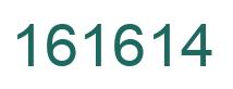 Number 161614 green image