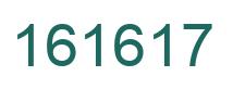 Number 161617 green image