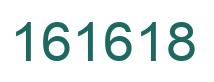 Number 161618 green image