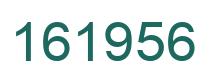 Number 161956 green image