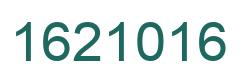 Number 1621016 green image