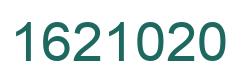 Number 1621020 green image