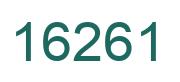 Number 16261 green image