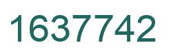Number 1637742 green image