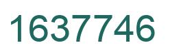 Number 1637746 green image