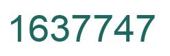 Number 1637747 green image