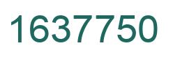 Number 1637750 green image