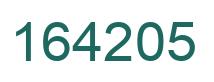 Number 164205 green image