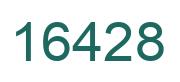 Number 16428 green image