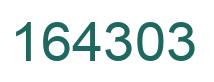 Number 164303 green image