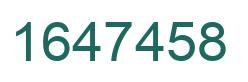 Number 1647458 green image