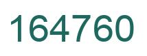 Number 164760 green image