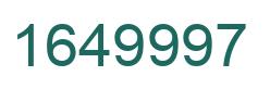 Number 1649997 green image