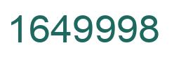 Number 1649998 green image